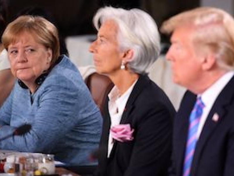 Merkel calls out Trump, citing services surplus with Europe