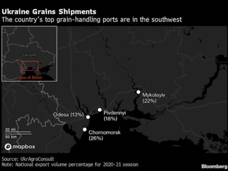 Food and metal shipments are left stranded in Ukraine chaos