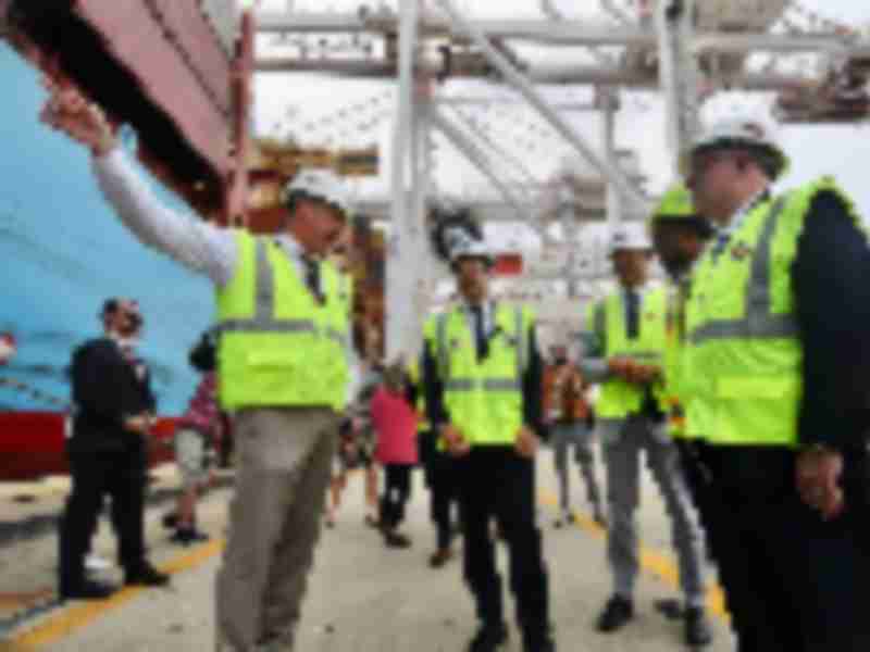 Governor Hogan welcomes U.S. Transportation Secretary Buttigieg to Port of Baltimore