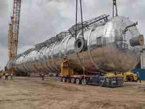 EXG transports heavy equipment for Paradip Refinery project