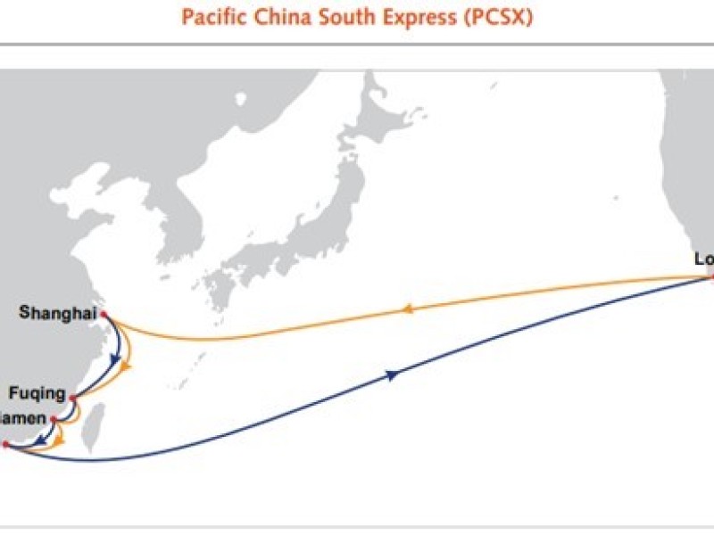 OOCL introduces Pacific China South Express (PCSX) service in the Trans-Pacific network