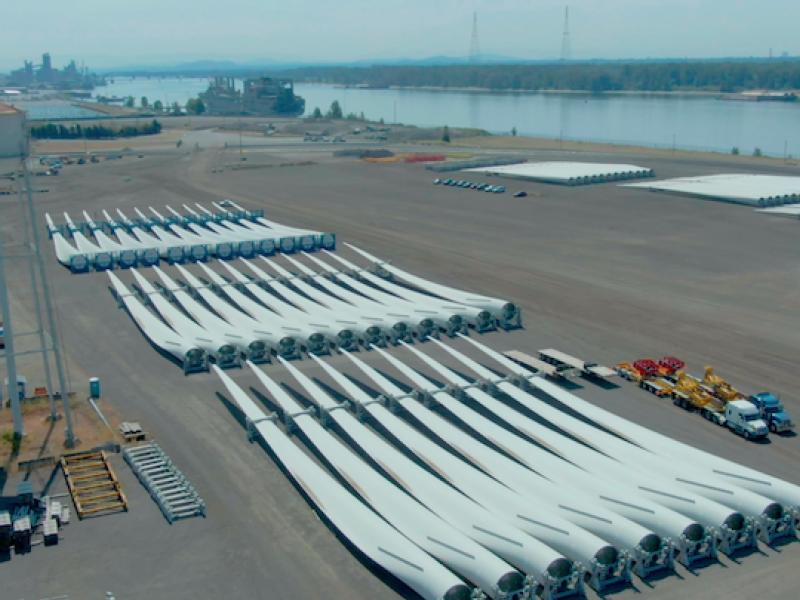 Port of Vancouver USA receives longest wind blades ever to enter the West Coast of US