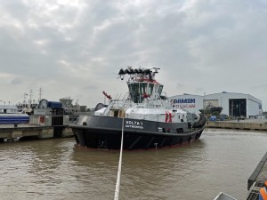 Damen launches fully electric RSD-E tug 2513 for Port of Antwerp-Bruges
