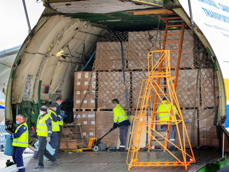 AN-225 Mriya flies 110 tonnes of Covid tests to Austria
