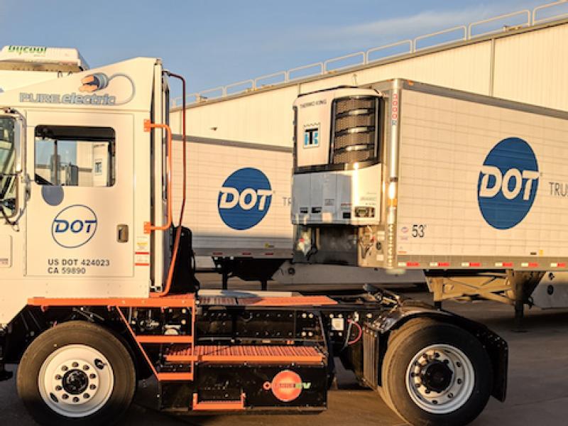 Dot Transportation, Inc. deploys Orange EV electric yard truck at California Distribution Center