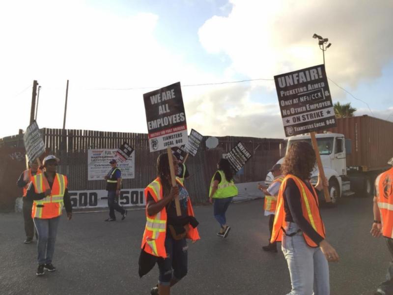 NFI/California Cartage Express drivers on strike