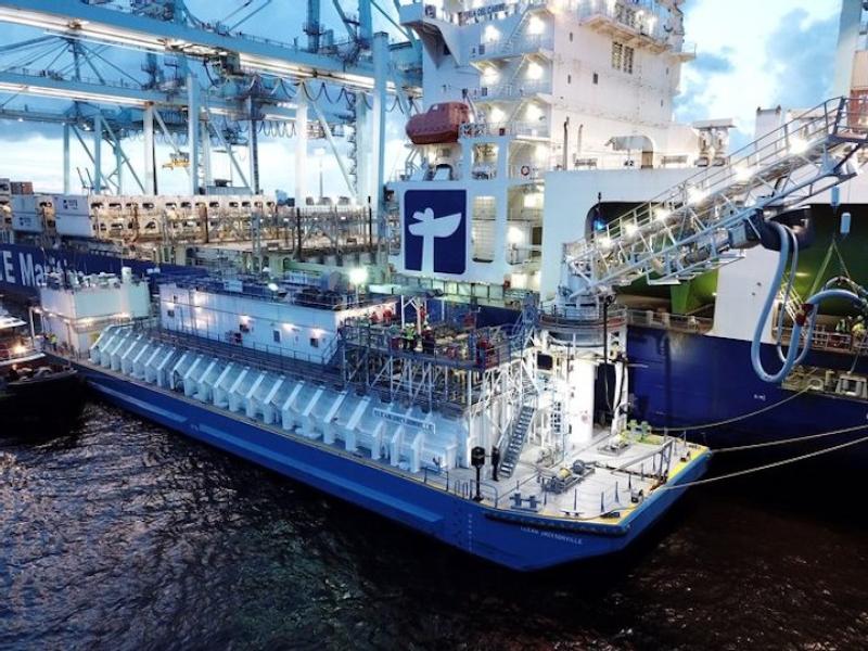 JAX LNG and TOTE complete first renewable LNG bunkering in the US