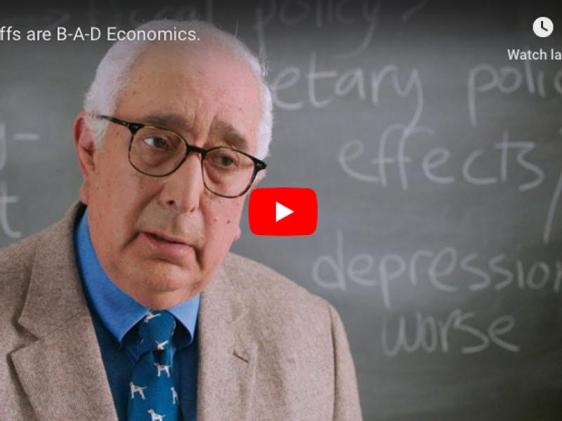 Ben Stein recreates tariff lesson from ‘Ferris Bueller’s Day Off’ in NRF parody ad campaign