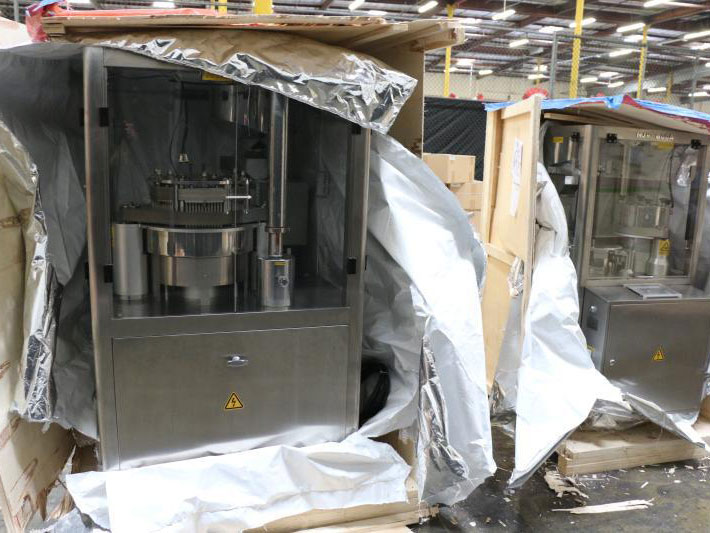 Smuggled pill press machines seized by CBP, are capable of producing over 1 million capsules of illegal drugs per hour.
