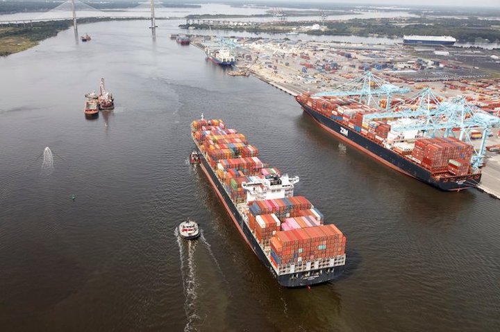 The federal project to deepen the Jacksonville shipping channel to 47 feet will be completed through JAXPORT's Blount Island Marine Terminal in June 2022