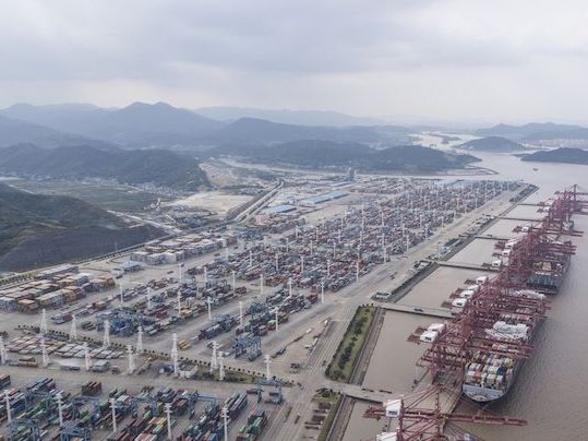 Meishan terminal in Ningbo-Zhoushan port