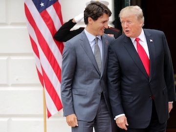 Justin Trudeau, PM of Canada, President Donald Trump