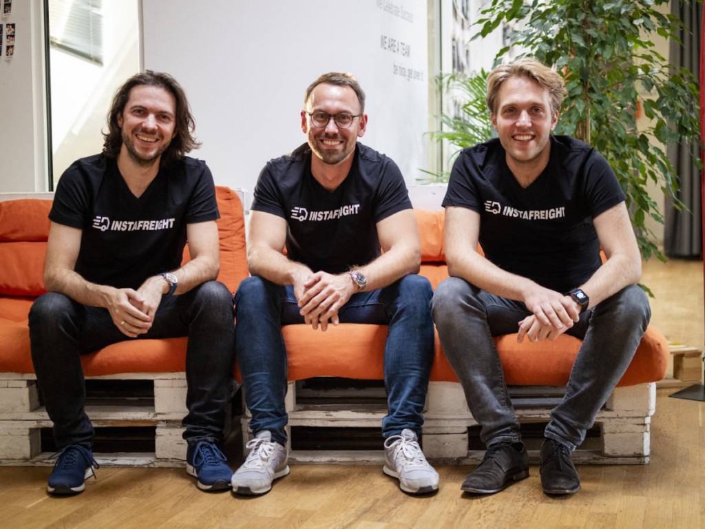 From left to right, InstaFreight’s founder team: Markus J. Doetsch (Co-Founder & CTO), Philipp Ortwein (Co-Founder & Managing Director) and Maximilian Schaefer (Co-Founder & Managing Director) 