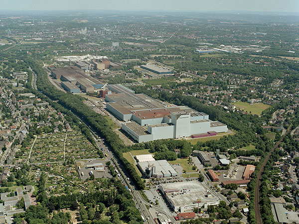 Aerial view Bochum site, thyssenkrupp Steel Europe AG