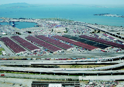 The Oakland Global Trade & Logistics Center is being developed on the former Oakland Army Base site. 