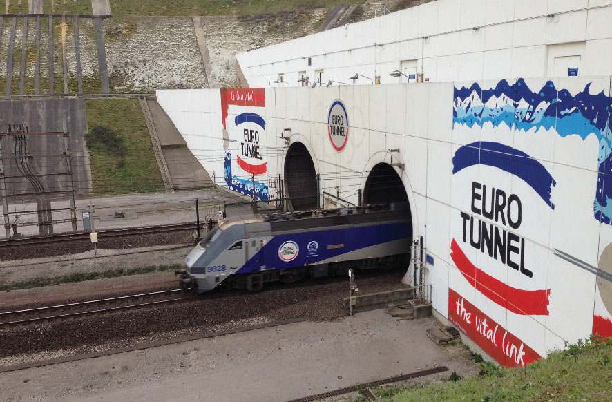 The Eurotunnel offers fast, yet expensive freight service between France and the UK. (Photo by Karen E. Thuermer)