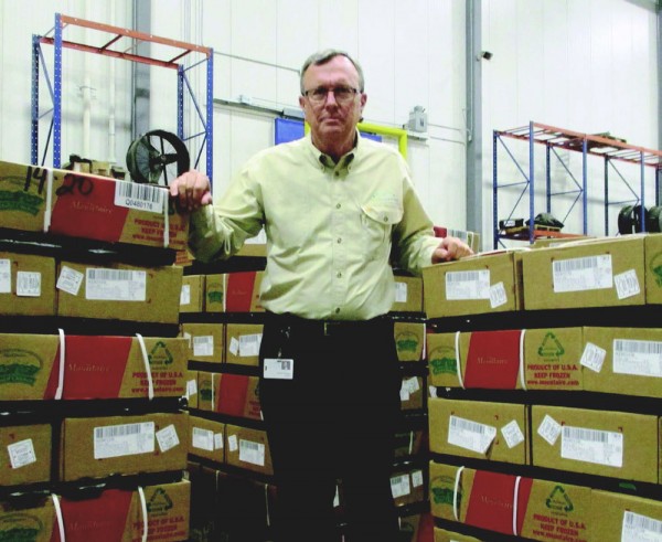 With poultry destined for export, F. Brooks Royster III, president of MTC Logistics, is leading expansion of his firm’s freezer space adjacent to the Port of Baltimore.