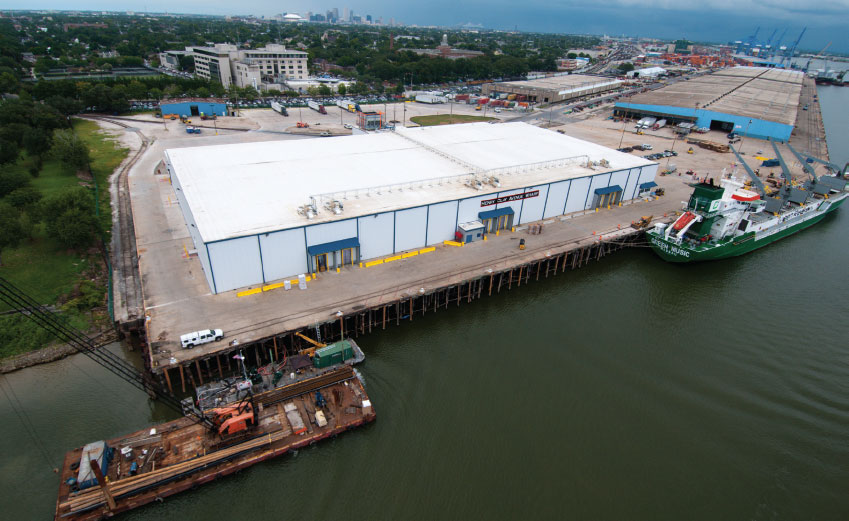 The Port of New Orleans’ $40 million Henry Clay Avenue Wharf facility features the Northern Hemisphere’s largest blast-freeze operation and two breakbulk vessel berths.