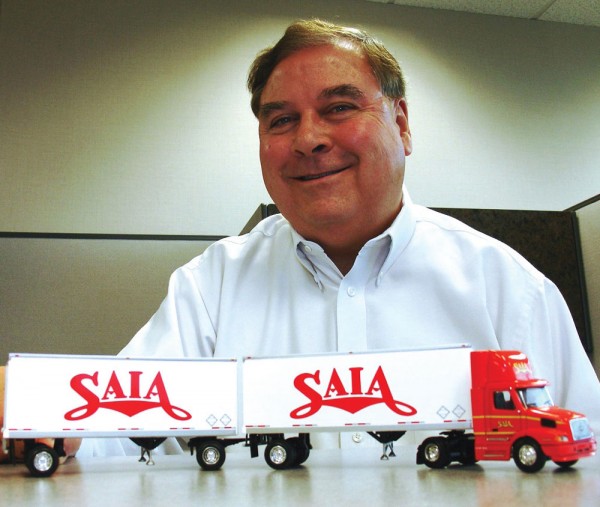 Michael C. “Mike” Parker, Saia Inc.’s VP for marketing and customer service, sees the less-than-truckload firm continuing to benefit from deployment of tandem trailers. (Photo by Paul Scott Abbott, AJOT)