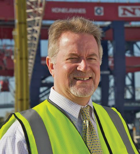 John Atkins, president of GCT USA, is pleased with recent expansion of his company’s marine terminal in Bayonne, N.J. (Photo courtesy of Antonio Reonegro at havocmedia.com)