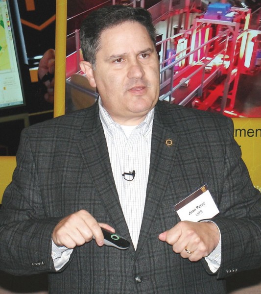 UPS Chief Information Officer Juan Perez perceives his company operating at the intersection of physical and virtual worlds. (Photo by Paul Scott Abbott, AJOT)