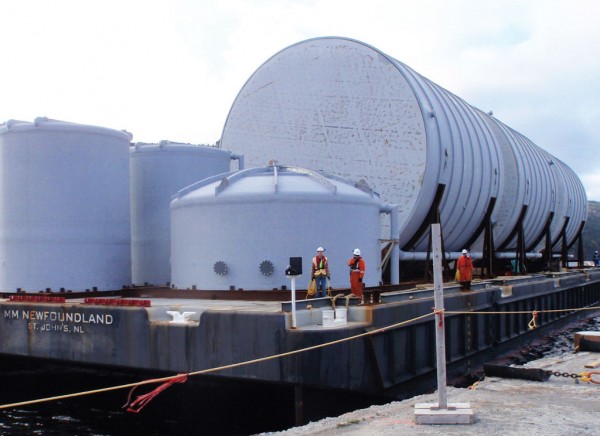 McKeil was contracted by Mammoet to provide marine transportation of large modules for the construction of Vale's nickel-processing plant at Long Harbour, NL. Most pieces were sourced from the Gulf of Mexico.