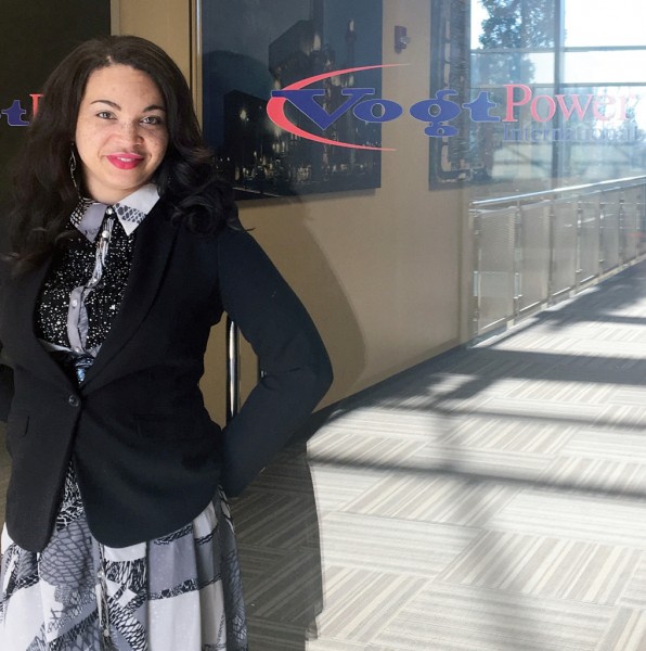 Valencia Taylor, manager of logistics for Vogt Power International, is poised to strategically meet challenges of moving project cargo units that may weigh more than 350 tons apiece.