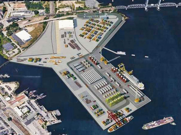 Rendering of the proposed site at the Port of New London, CT
