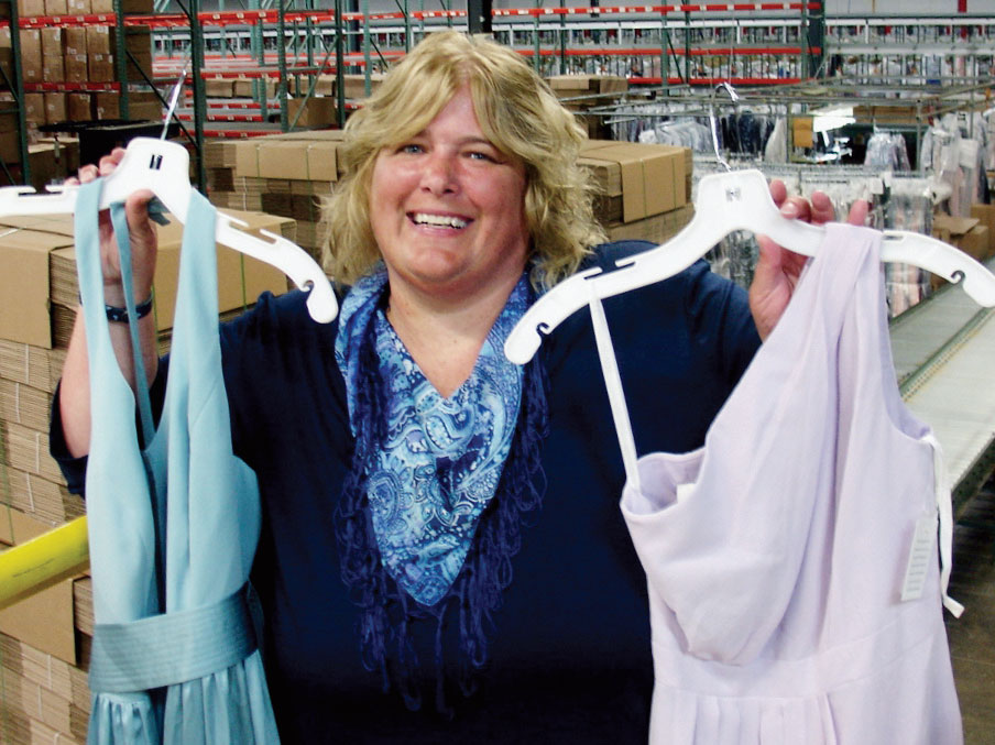 In the same Conshohocken, PA, warehouse where her industry career began nearly 30 years ago, Diane Garforth shares joy through her role as senior director of supply chain systems for David’s Bridal. (Photo by Paul Scott Abbott, AJOT)