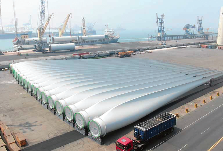 The ports of Kaohsiung and Taichung will need improvements to receive and stage the wind farm components.