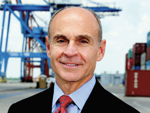 North Carolina State Ports Authority Executive Director Paul J. Cozza is enthusiastic about enhanced capabilities to accommodate increasingly large containerships at the Port of Wilmington. 