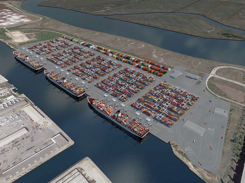 The Georgia Ports Authority is looking to Hutchinson Island for near-future development of the new Savannah Container Terminal.