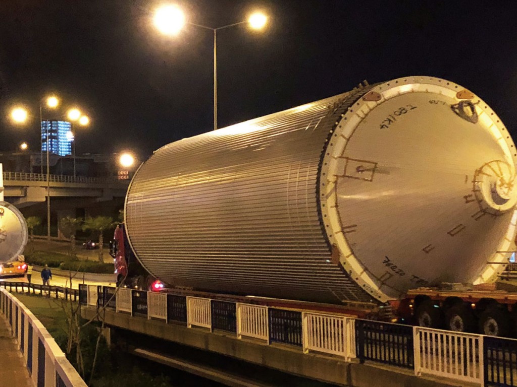Logistics Plus transports 13 giant brewery tanks by road from the Port of Izmir, Turkey.