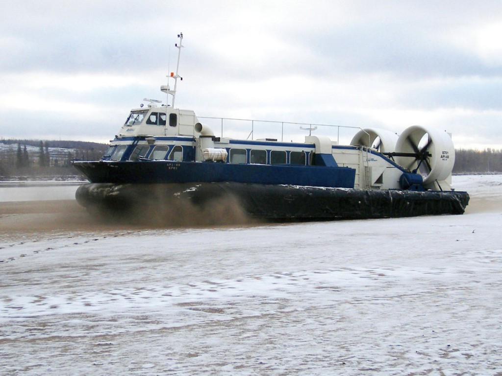 Hovercraft are quite often the only way to traverse shallow rivers in the summer and icy expanses during the winter