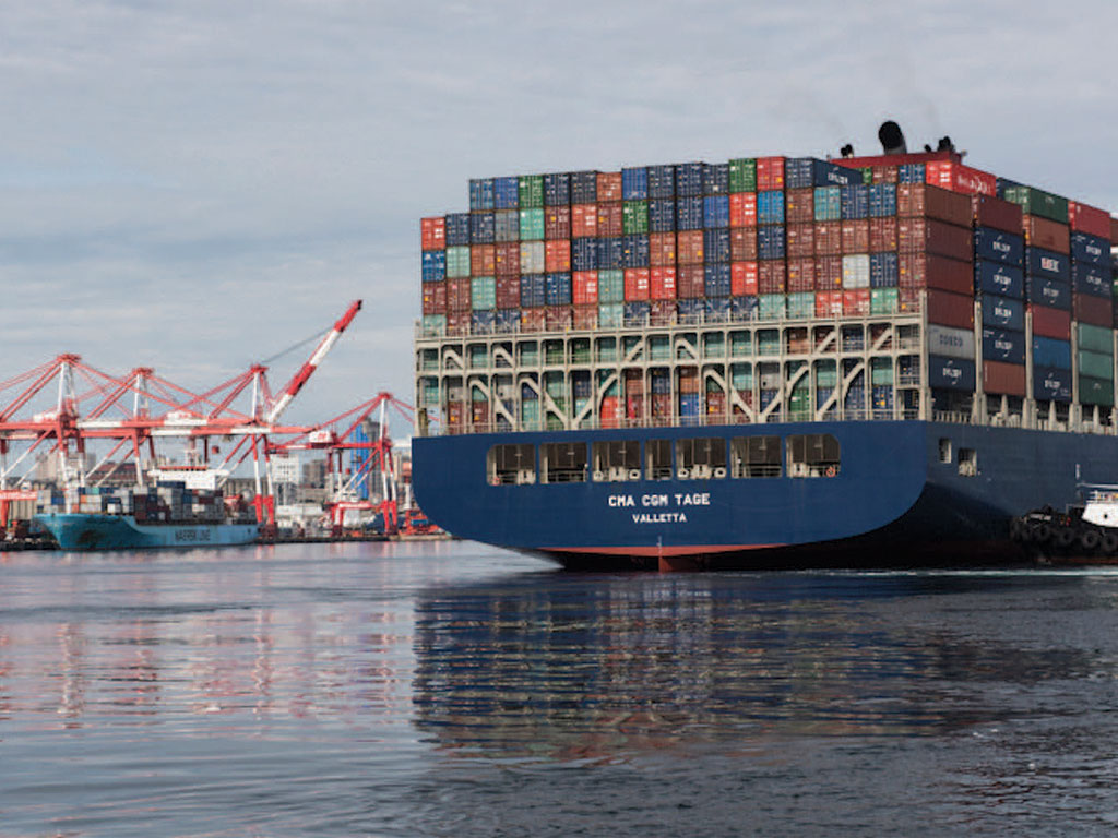 Port of Halifax this past May welcomed the maiden call of the CMA CGM Marco Polo, largest container vessel to call at a Canadian port.