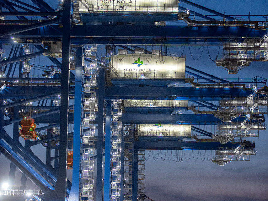 Addition of four new gantries is a key element of expansion of the Napoleon Avenue Container Terminal at Port NOLA.