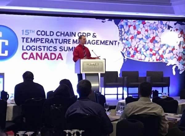Alan Kennedy of TEAM-UP speaking at IQPC Coldchain Canada on March 2nd 2017
