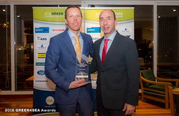 Alfa Laval wins prestigious GREEN4SEA Technology Award for ballast water treatment system