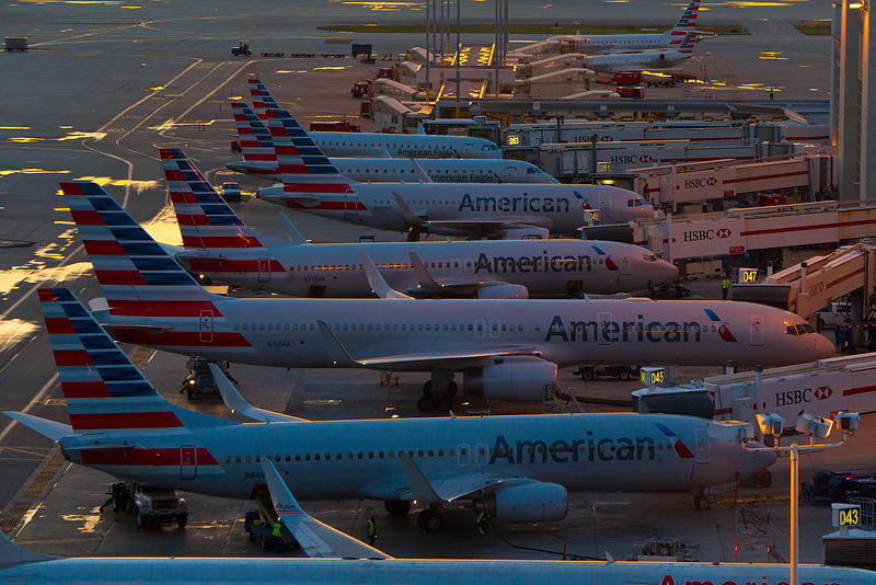 American Airlines aircraft in Miami.