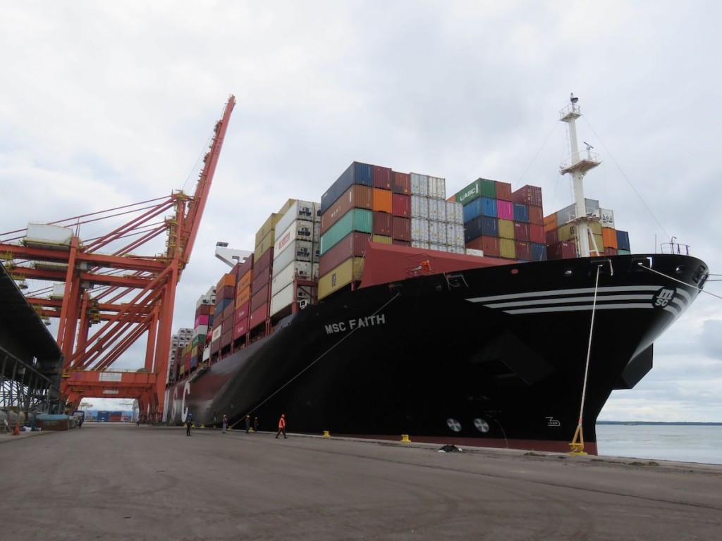Maiden call. The 14,436-TEU vessel MSC Faith makes its maiden call at Puerto Aguadulce, the joint venture terminal of International Container Terminal Services, Inc. (ICTSI) and PSA International Pte. Ltd. at Colombia’s Port of Buenaventura last 4 December 2019.