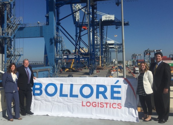 Pictured left to right: Candice Kurent - Bolloré Logistics Charleston Business Development Manager, Seth Brown - Bolloré Logistics USA Southeast Regional Manager, Ashley Sheridan - Charleston Metro Chamber of Commerce, Tyler Smith - Bolloré Logistics Charleston Branch Manager