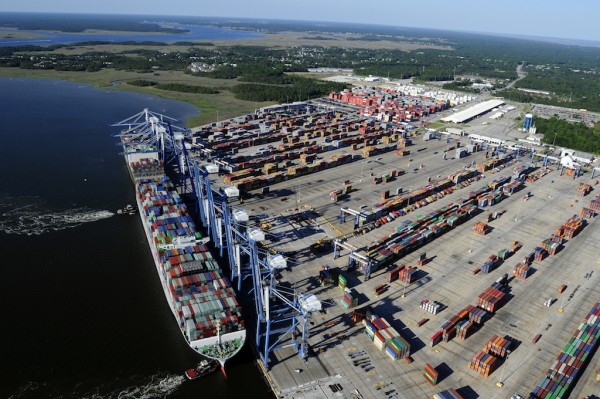 The COSCO Development arrives this morning in the Charleston Harbor, the deepest in the Southeast region and soon to be the deepest on the East Coast. 