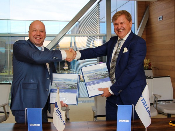 Peter Anssems (Sales Manager for East Europe at Damen Shipyards Group), Ain Hanschmidt (Chairman of the Supervisory Board of Eesti Gaas) 