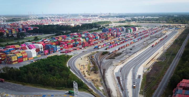  The Port of Savannah's Mason Mega Rail Terminal Phase I will open in the spring of 2020. Intermodal rail cargo is growing twice as fast as Georgia Ports' overall container trade.