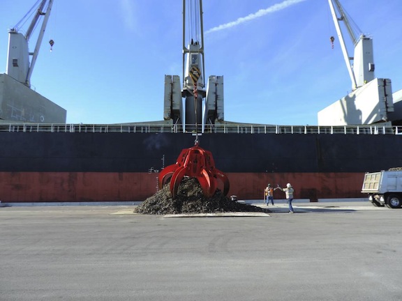 Port Canaveral Scrap Terminal loads the Grikos, its first vessel of export scrap from Canaveral.