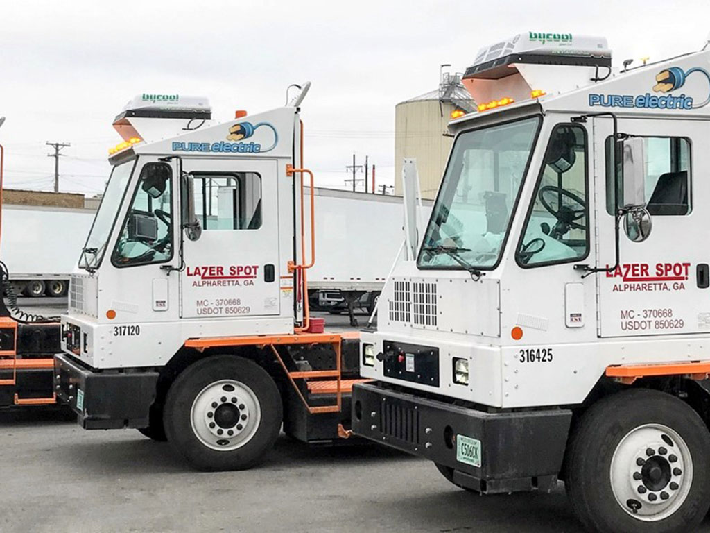 2017 delivery of Lazer Spot's first electric yard trucks 