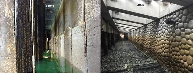 Elliott Bay seawall before and after