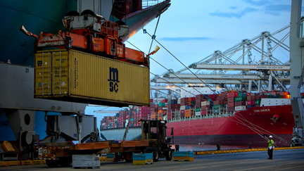 The Port of Savannah moved a record 410,000 twenty-foot equivalent container units in October.