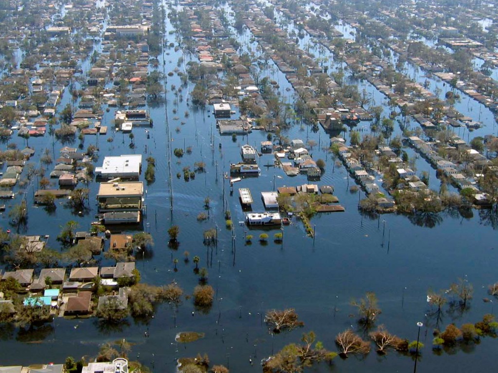 Flooding from Hurricane Katrina in 2005