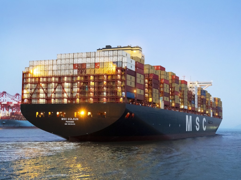 MSC Gulsun's first sailing from Asia to Europe